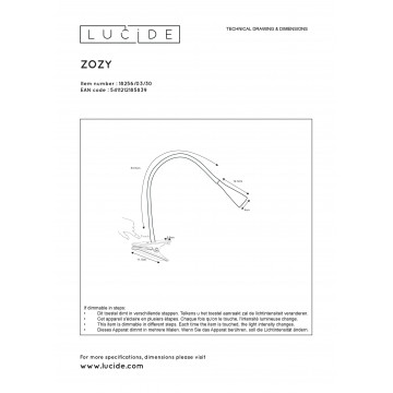 Схема с размерами Lucide 18256/03/30