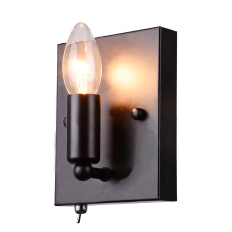 Бра Arte Lamp Bastaglia A8811AP-1BK, 1xE14x40W, черный, металл - миниатюра 1