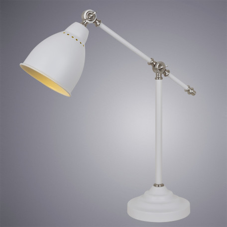 Настольная лампа Arte Lamp Braccio A2054LT-1WH, 1xE27x60W - миниатюра 2