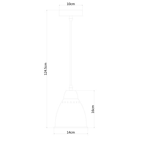 Схема с размерами Arte Lamp A2054SP-1BK