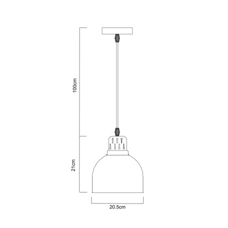 Схема с размерами Arte Lamp A4245SP-1BK