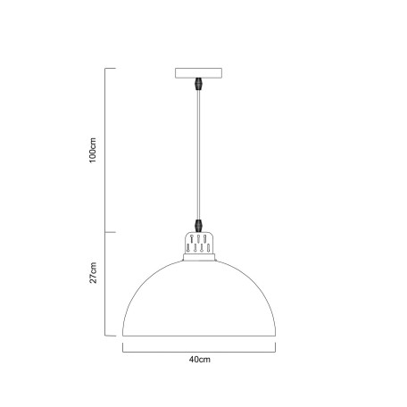Схема с размерами Arte Lamp A4249SP-1BK