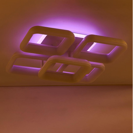 Потолочная светодиодная люстра с пультом ДУ Citilux Паркер Смарт CL225A250E, LED 95W 3000-5500K + RGB 8400lm - миниатюра 6