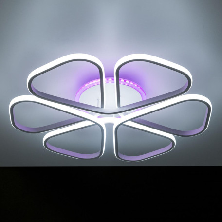 Потолочная светодиодная люстра с пультом ДУ Citilux Сезар Смарт CL233A270E, LED 125W 3000-5500K + RGB 8700lm - миниатюра 3