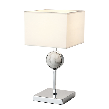 Настольная лампа Favourite Diva 2821-1T, 1xE27x60W, металл с имитацией мрамора, текстиль