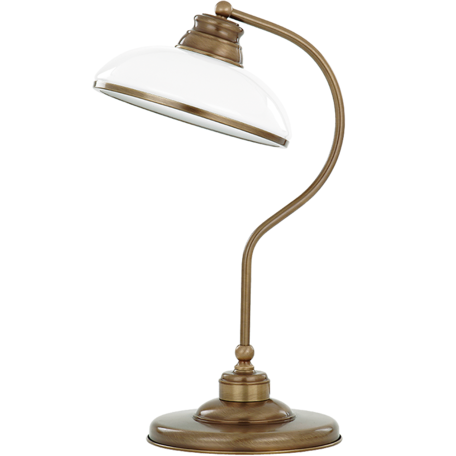Настольная лампа Kutek N (плафон) N-LG-1(P), 1xE27x60W, бронза, белый, металл, стекло