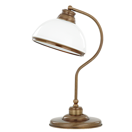 Настольная лампа Kutek OBD-LG-1(P), 1xE27x60W, бронза, белый, металл, стекло - миниатюра 1