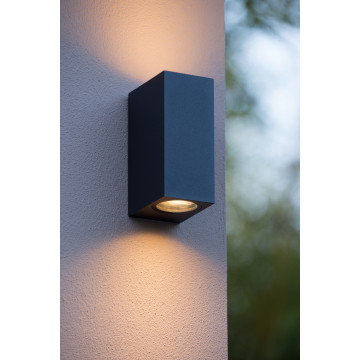 Настенный светильник Lucide Zora-LED 22860/10/30, IP44, 2xGU10x5W, стекло - миниатюра 3