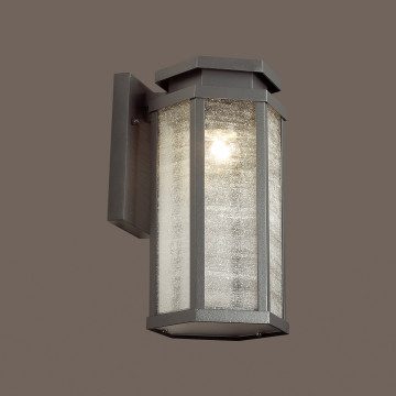 Настенный фонарь Odeon Light Nature Gino 4048/1W, IP44, 1xE27x100W, темно-серый, темно-серый с прозрачным, металл, металл со стеклом - фото 2