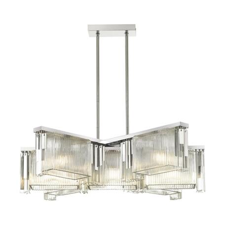 Светильник Odeon Light Gatsby 4871/7, 7xE14x40W, хром, прозрачный, хром с прозрачным, металл, стекло, металл со стеклом