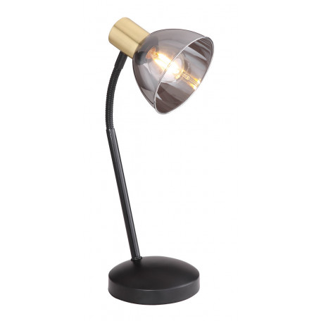 Настольная лампа Globo Jay 54305T, 1xE14x25W, черный с бронзой, дымчатый, металл, стекло