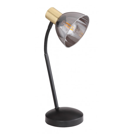 Настольная лампа Globo Jay 54305T, 1xE14x25W, черный с бронзой, дымчатый, металл, стекло - миниатюра 2