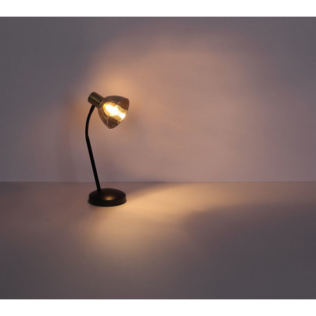 Настольная лампа Globo Jay 54305T, 1xE14x25W, черный с бронзой, дымчатый, металл, стекло - миниатюра 3