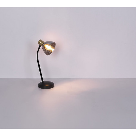 Настольная лампа Globo Jay 54305T, 1xE14x25W, черный с бронзой, дымчатый, металл, стекло - миниатюра 4