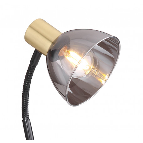 Настольная лампа Globo Jay 54305T, 1xE14x25W, черный с бронзой, дымчатый, металл, стекло - миниатюра 6