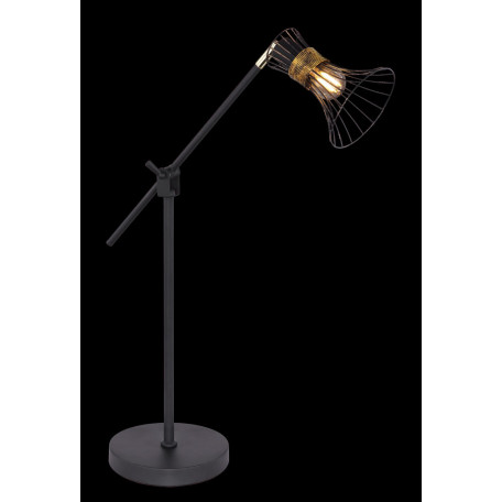 Настольная лампа Globo Purra 54814T, 1xE14x40W, черный, черный с золотом, металл - миниатюра 3