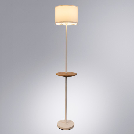 Торшер со столиком Arte Lamp Combo A4056PN-1WH, 1xE27x60W - миниатюра 2