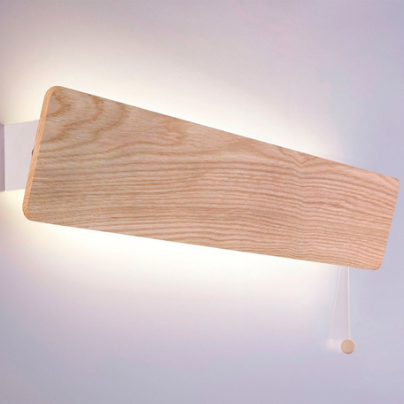 Настенный светильник Nowodvorski Oslo 9701, 1xG13T8x10W, белый, коричневый, металл, дерево - миниатюра 1