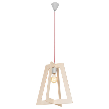Подвесной светильник Nowodvorski Across 5691, 1xE27x60W, белый, коричневый, металл, дерево