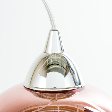 Подвесной светильник Nowodvorski Globe Copper 5763, 1xE27x60W, хром, медь с прозрачным, прозрачный с медью, металл, стекло - миниатюра 2