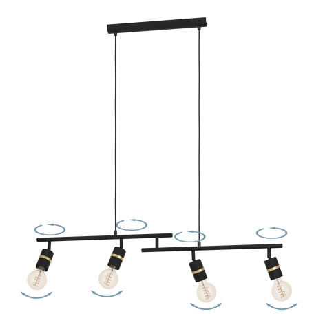 Подвесной светильник Eglo Lurone 900177, 4xE27x10W - миниатюра 2