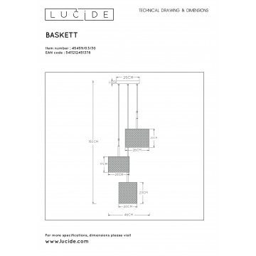 Схема с размерами Lucide 45459/03/30