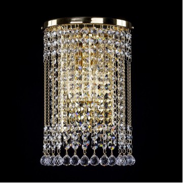 Бра Artglass GWEN STRAIGHT CE, 2xE14x40W, золото, прозрачный, металл, хрусталь Artglass Crystal Exclusive
