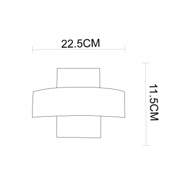 Схема с размерами Arte Lamp A1444AP-1WH