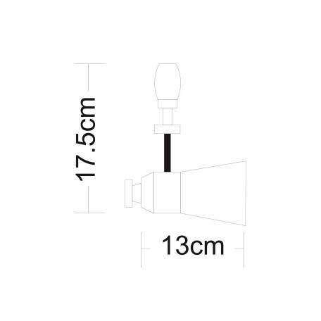 Схема с размерами Arte Lamp A3057PL-1BK