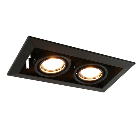 Встраиваемый светильник Arte Lamp Instyle Cardani Piccolo A5941PL-2BK, 2xGU10x50W, черный, металл