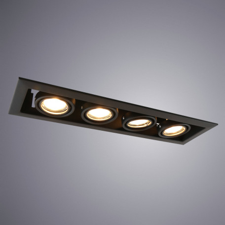 Встраиваемый светильник Arte Lamp Instyle Cardani Piccolo A5941PL-4BK, 4xGU10x50W, черный, металл