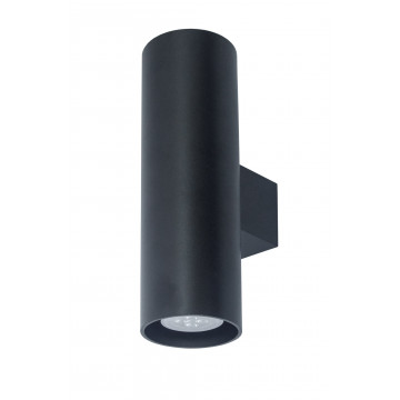 Настенный светильник Topdecor Tubo8 A1 12, 2xGU10x50W, черный, металл