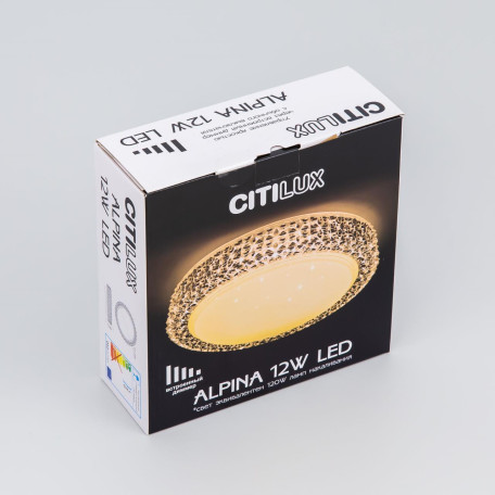 Потолочный светодиодный светильник Citilux Альпина CL71812, LED 12W 1000lm - миниатюра 10