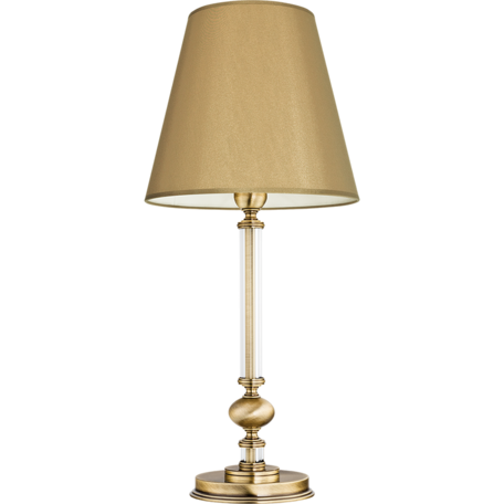 Настольная лампа Kutek Rossano ROS-LG-1(P/A), 1xE27x60W, бронза, золото, металл со стеклом, текстиль