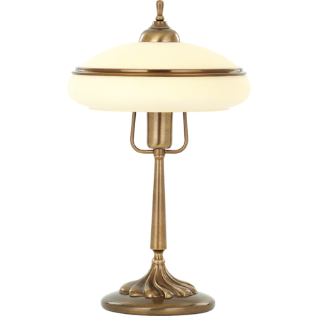 Настольная лампа Kutek San Marino SAN-LG-1(P), 1xE27x60W, бронза, белый, металл, стекло