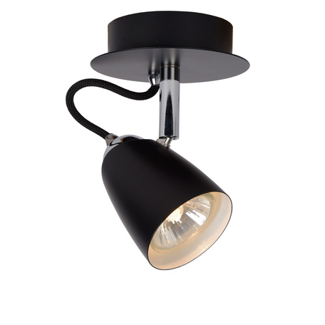 Потолочный светильник с регулировкой направления света Lucide Ride 26956/21/30, 1, хром, черный, металл