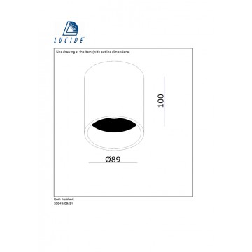 Потолочный светодиодный светильник Lucide Cara 23948/09/31, LED 9W 3000K 820lm - миниатюра 2