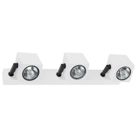 Настенный светильник Nowodvorski Cuboid 6590, 3xGU10x35W, белый с черным, белый, металл