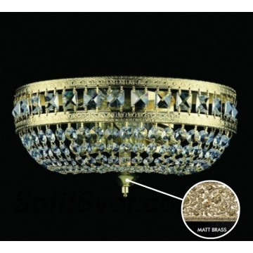 Бра Artglass IVONA FULL CUT MATT BRASS CE, 2xE14x40W, золото, прозрачный, металл, хрусталь Artglass Crystal Exclusive