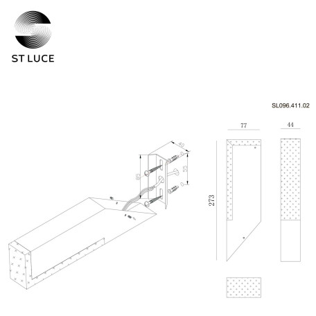 Схема с размерами ST Luce SL096.411.02