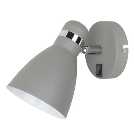 Настенный светильник с регулировкой направления света Arte Lamp Mercoled A5049AP-1GY, 1xE27x40W, серый, металл
