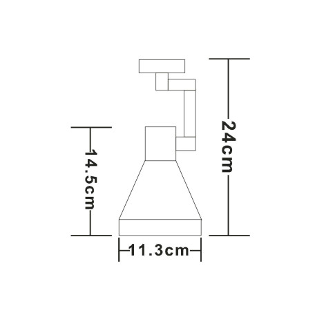 Схема с размерами Arte Lamp A5108PL-1BK