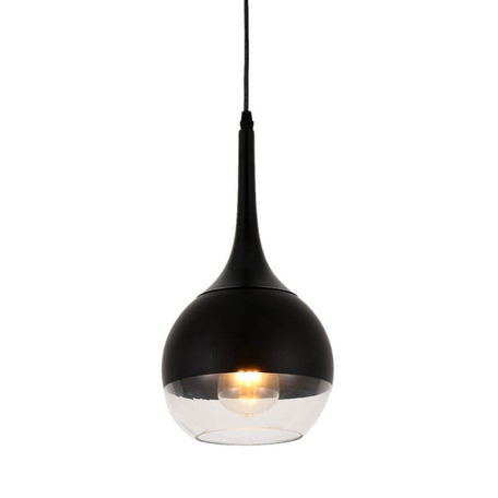 Подвесной светильник Lumina Deco Frudo LDP 11003-1 BK, 1xE27x40W, черный, черный с прозрачным, металл, металл со стеклом