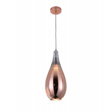 Подвесной светильник Lumina Deco Lauris LDP 6843 R.GD, 1xE27x40W, медь, розовое золото, металл, стекло - миниатюра 2