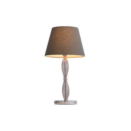 Настольная лампа Newport 6111/Т (М0058885), 1xE27x60W, коньячный, серый, стекло, текстиль