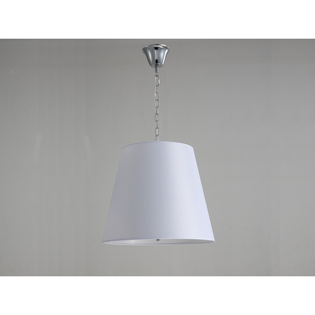 Подвесной светильник Newport 7506/S, 6xE14x60W, хром, белый, металл, текстиль - миниатюра 1