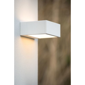 Настенный светодиодный светильник Lucide Goa 28857/06/31, IP54, LED 6W, 3000K (теплый), белый, металл - миниатюра 4