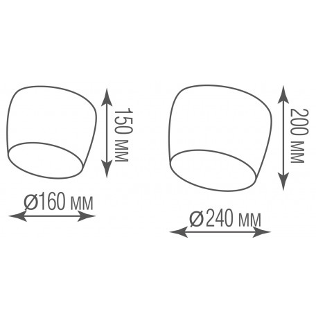 Схема с размерами Donolux S111013/1B white