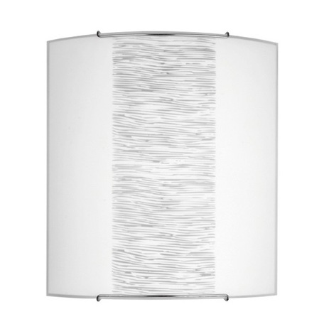 Настенный светильник Nowodvorski Zebra 1113, 1xE27x100W, хром, белый, серый, металл, стекло - миниатюра 1