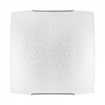 Настенный светильник Nowodvorski Rosette 5760, 1xE27x100W, хром, белый, металл, стекло - миниатюра 1
